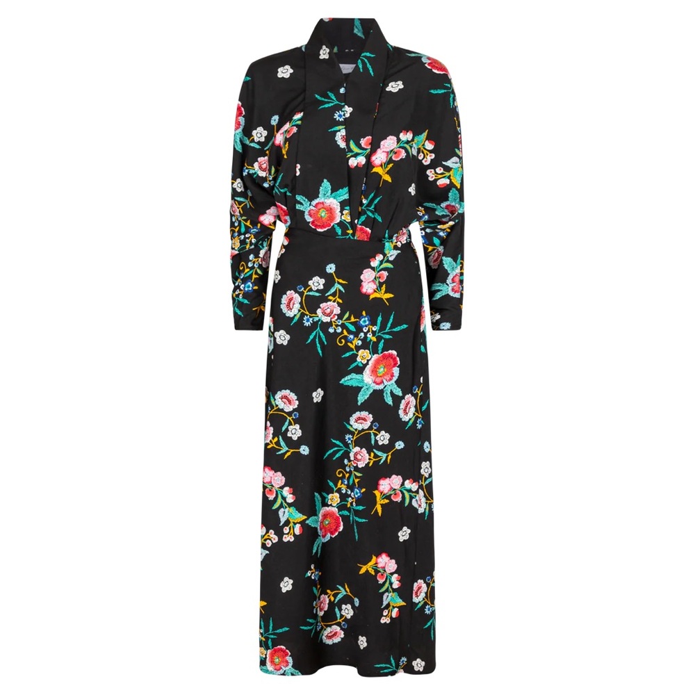 One Fine Day Ofd Printed Shawl Collar Dress